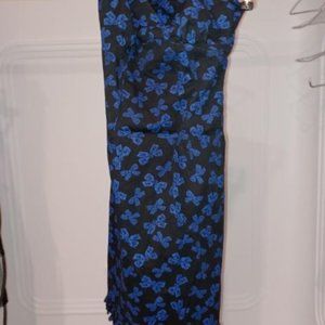 Morbid Threads Dress Blue Bows with Skull and Crossbones